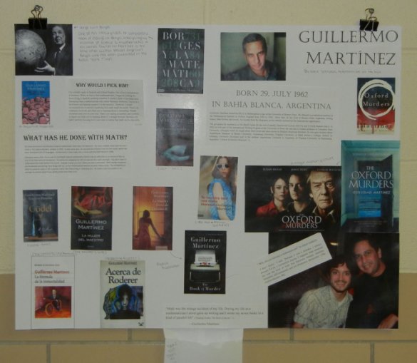 Poster about Guillermo Martinez