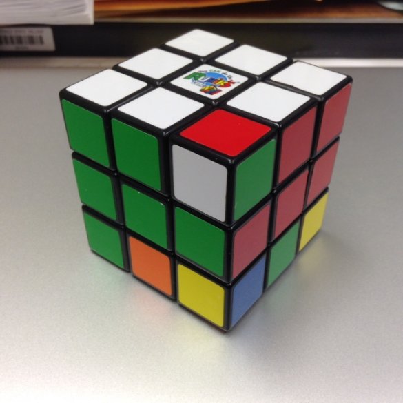 Image of Rubik's Cube with twisted corner.